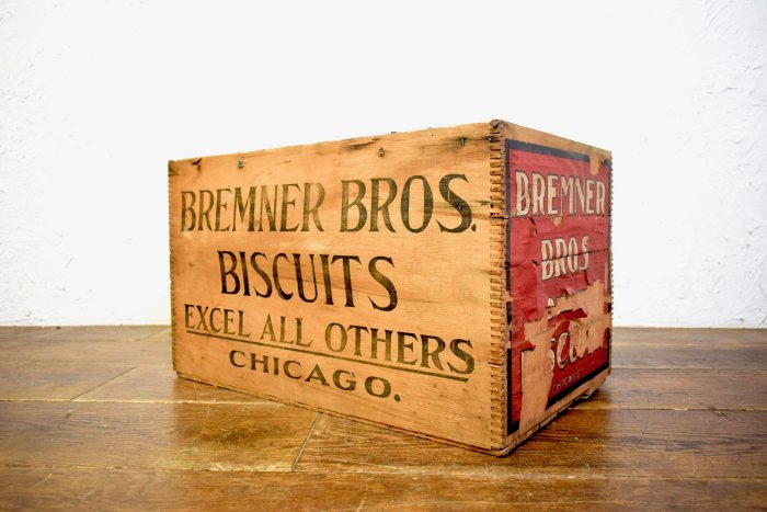 ビンテージ BREMNER BROS BISCUITS 木箱